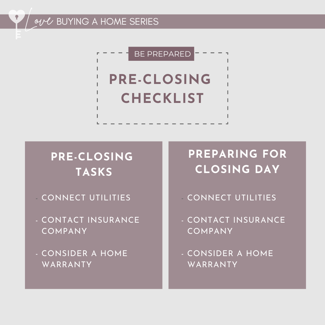 Pre-closing Checklist